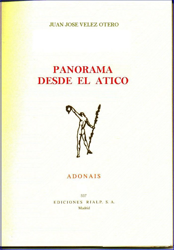 Panorama desde el ático, de Vélez Otero | portada del libro
