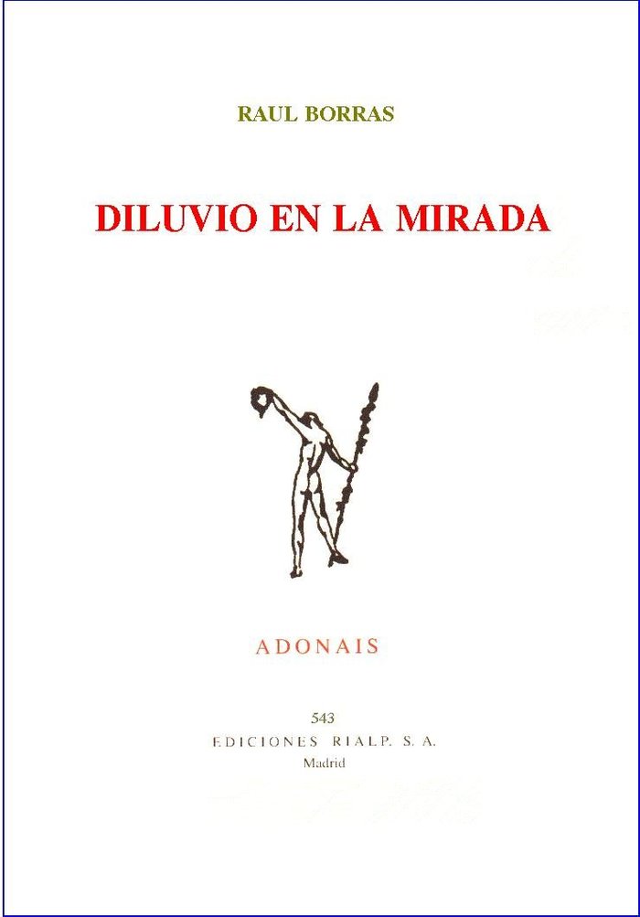 Diluvio en la mirada, de Borrás | portada del libro