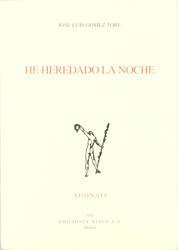 He heredado la noche, de Gómez Toré | portada del libro