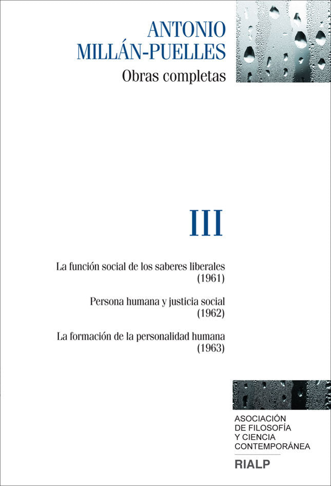 Millán-Puelles. III. Obras completas, de Millán-Puelles, Antonio | portada del libro