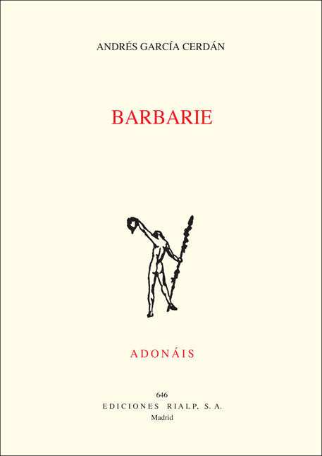 Barbarie, de García Cerdán, Andrés | portada del libro