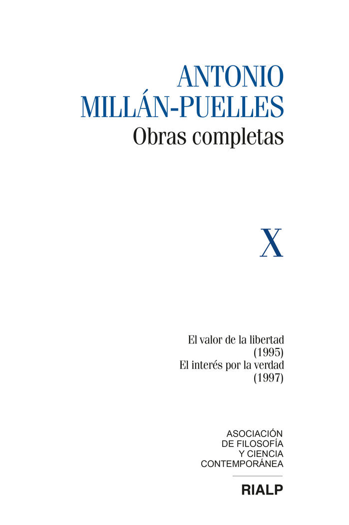 Millán-Puelles Vol. X Obras Completas, de Millán-Puelles, Antonio | portada del libro