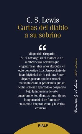 Cartas del diablo a su sobrino, de Lewis, Clive Staples | portada del libro