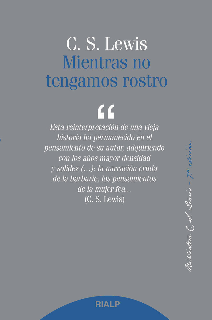 Mientras no tengamos rostro, de Lewis, Clive Staples | portada del libro