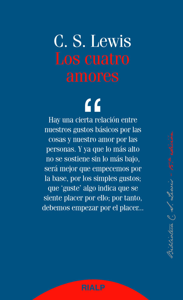 Los cuatro amores, de Lewis, Clive Staples | portada del libro