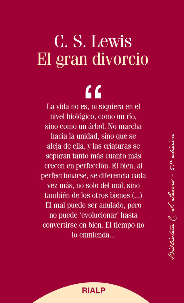 El gran divorcio, de Lewis, Clive Staples | portada del libro