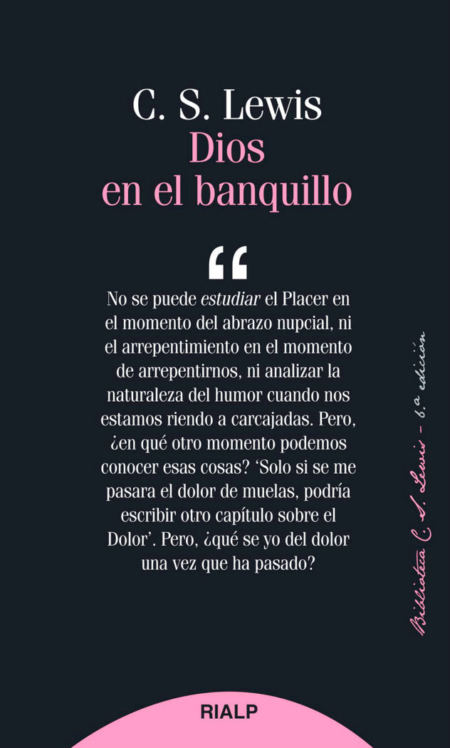 Dios en el banquillo, de Lewis, Clive Staples | portada del libro