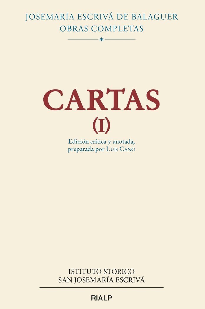 Cartas (I), de Escrivá de Balaguer | portada del libro