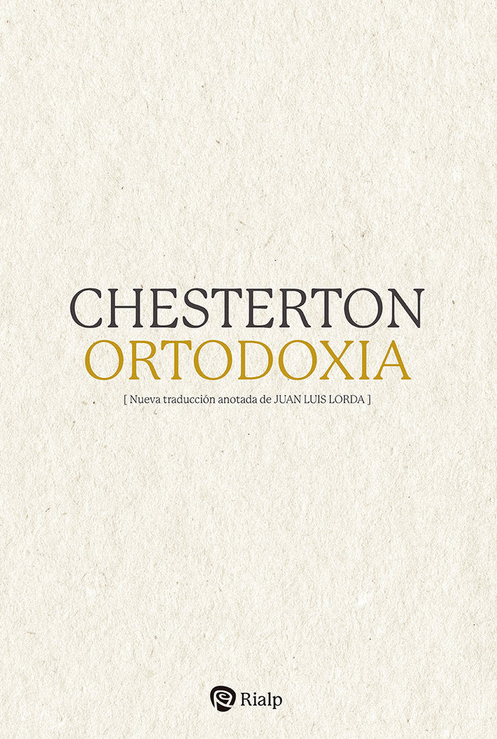 ORTODOXIA, de CHESTERTON, G.K | portada del libro