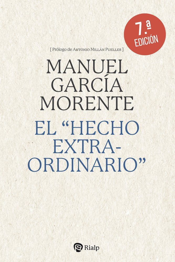 EL "HECHO EXTRAORDINARIO", de GARCIA MORENTE, MANUEL | portada del libro