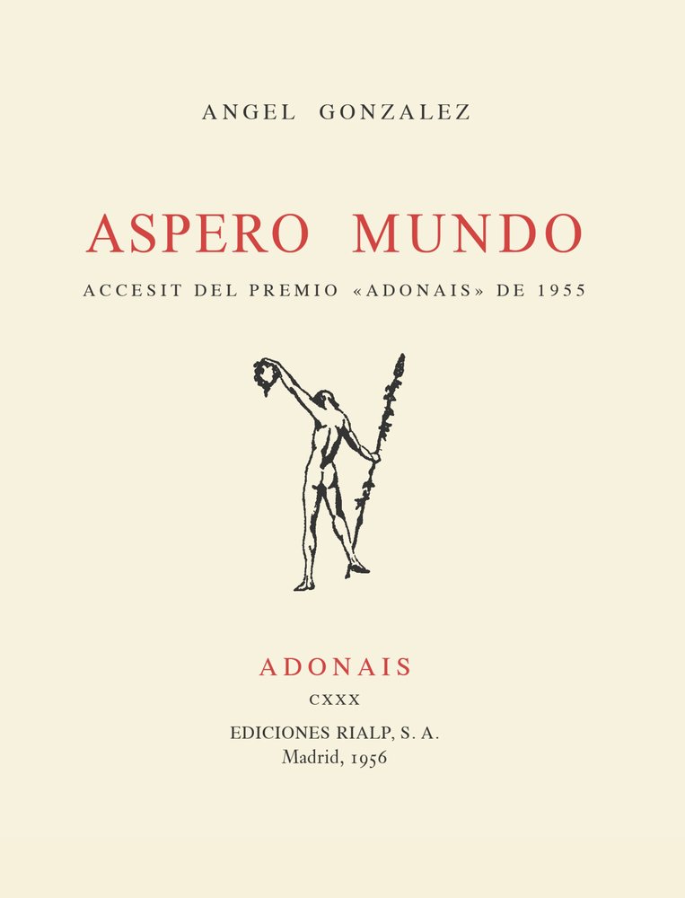 ASPERO MUNDO, de GONZALEZ, ANGEL | portada del libro