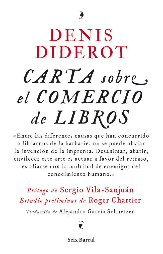 Carta sobre el comercio de libros, de Diderot | portada del libro