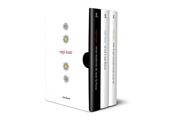 Estuche "El sol y sus flores, otras maneras de usar la boca y todo lo que necesi, de KAUR, RUPI | portada del libro