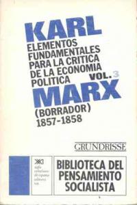 Elementos fundamentales para la crítica de la economía política. Vol. 3, de Marx, Karl | portada del libro