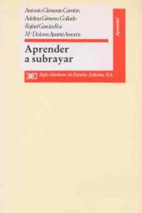 Aprender a subrayar, de Clemente Carrión, Antonio | portada del libro