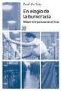 En elogio de la burocracia, de du Gay, Paul | portada del libro