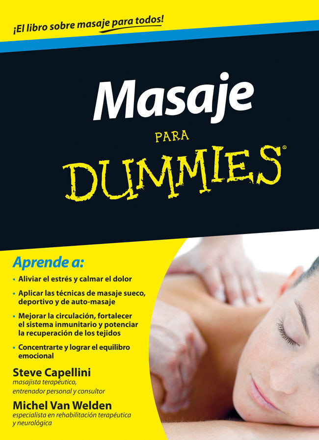 Masaje para Dummies, de Capellini | portada del libro