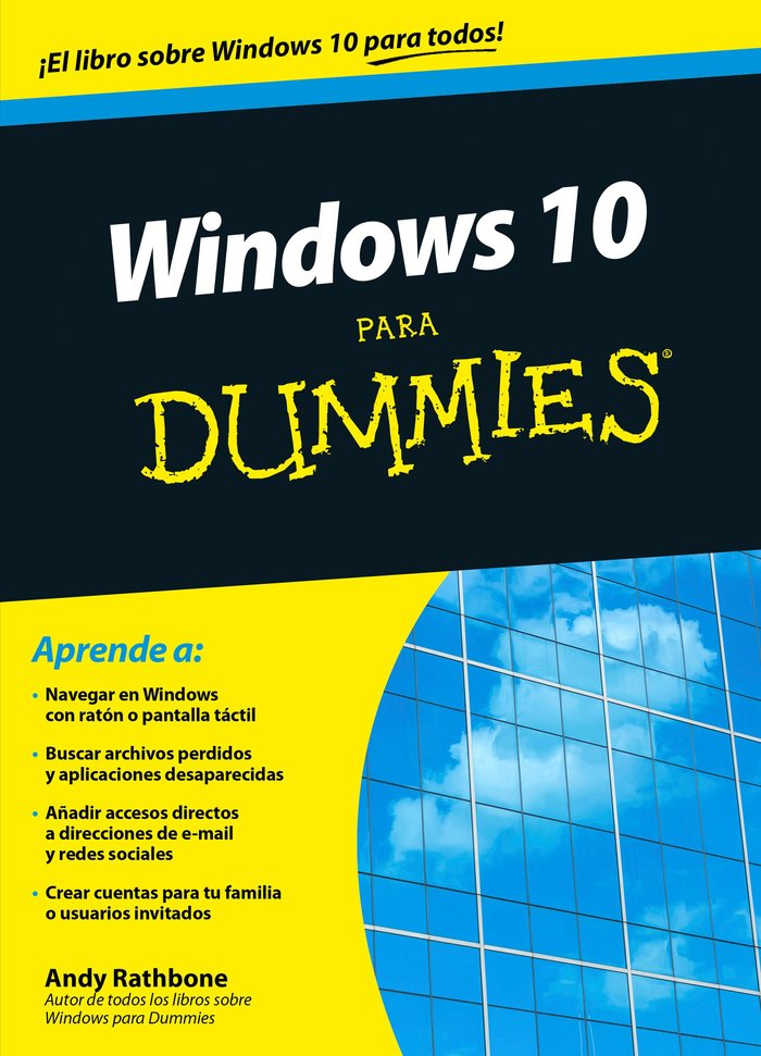 Windows 10 para Dummies, de Rathbone | portada del libro