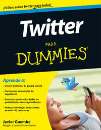 Twitter para Dummies, de JAVIER GUEMBE | portada del libro