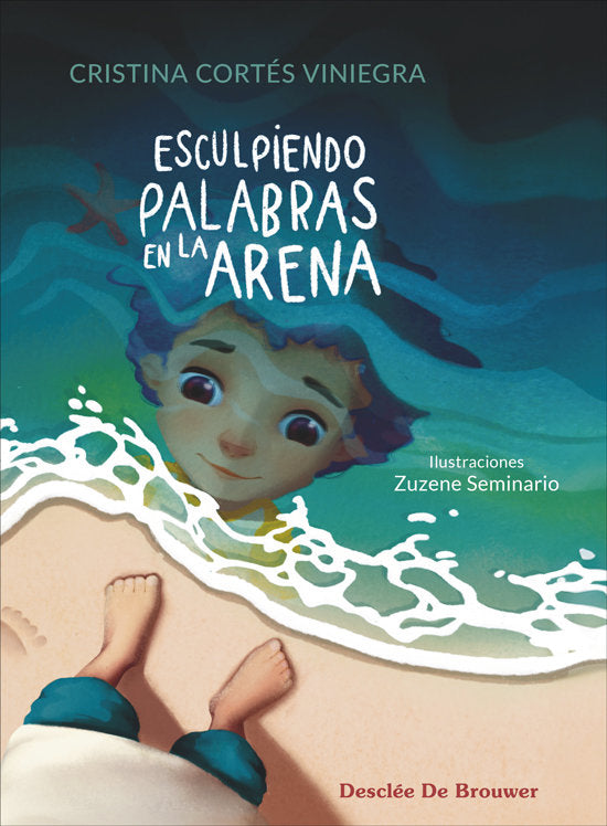ESCULPIENDO PALABRAS EN LA ARENA, de CRISTINA CORTES | portada del libro