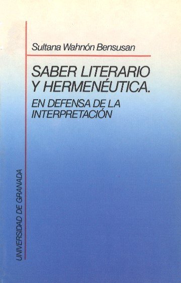 SABER LITERARIO Y HERMENEUTICA, de SIN AUTOR | portada del libro