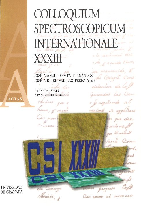Colloquium Spectroscopicum Internationale XXXIII, de Costa Fernández, J | portada del libro