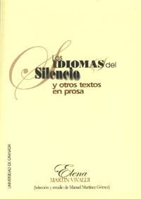 Los idiomas del silencio, y otros textos en prosa, de Martín Vivaldi | portada del libro
