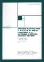 Opinión del alumnado sobre la actuación docente del profesorado, de J. GUTIERREZ PEREZ | portada del libro