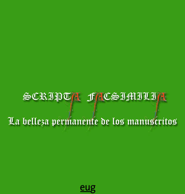 Scripta facsimilia | portada del libro