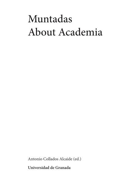 MUNTADAS. ABOUT ACADEMIA | portada del libro