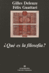 ¿Qué es la filosofía?, de Guattari, Félix | portada del libro