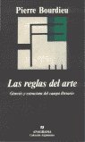 REGLAS DEL ARTE, LAS, de Bourdieu | portada del libro
