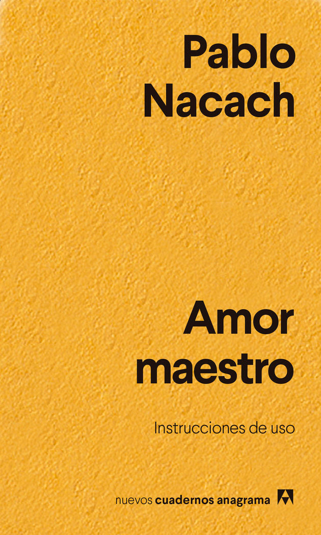 Amor maestro, de Nacach, Pablo | portada del libro