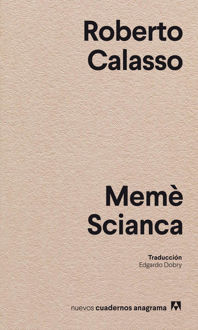 MEME SCIANCA, de CALASSO, ROBERTO | portada del libro
