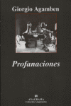 PROFANACIONES *, de Agamben | portada del libro