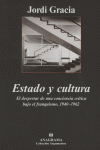 Estado y cultura, de Gracia, Jordi | portada del libro