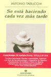 Se está haciendo cada vez más tarde, de Tabucchi | portada del libro