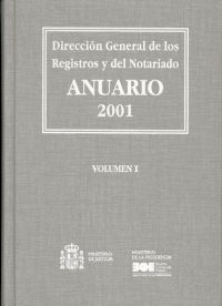 Anuario de la Dirección General de los Registros y del Notariado 2001, de Varios autores | portada del libro