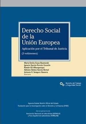 DERECHO SOCIAL DE LA UNION EUROPEA | portada del libro