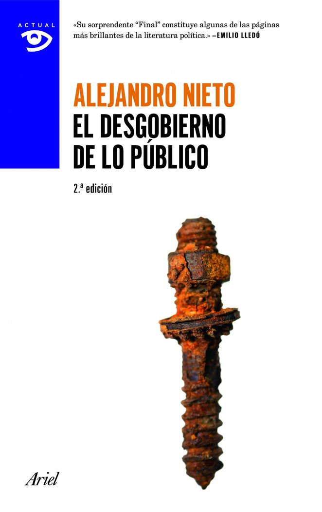 El desgobierno de lo público, de Nieto | portada del libro