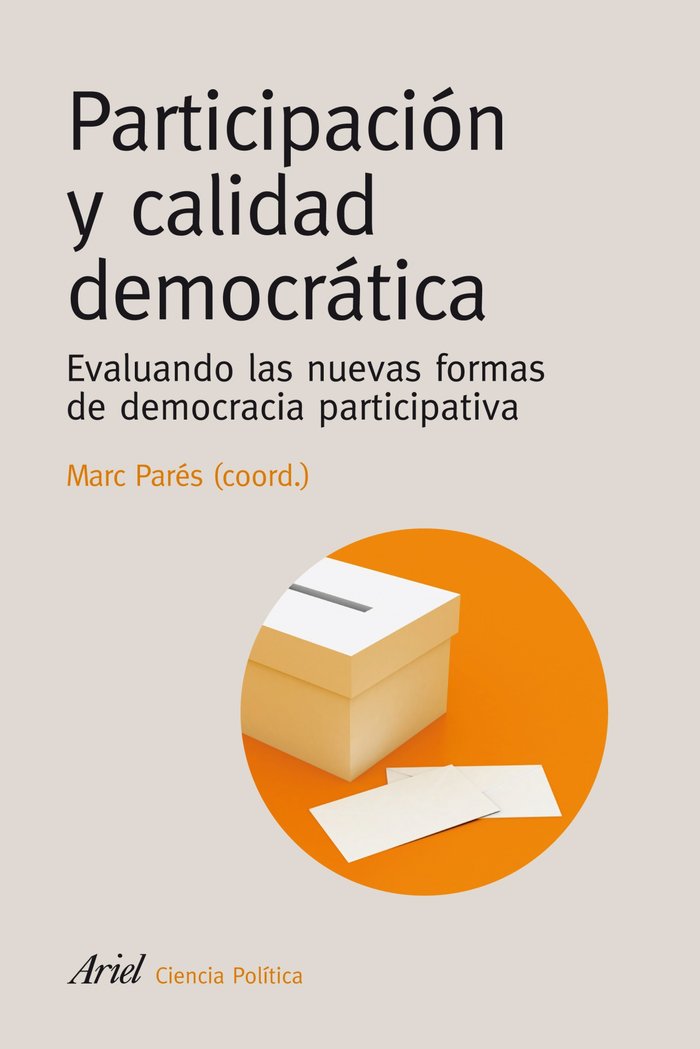 Participación y calidad democrática, de Parés | portada del libro