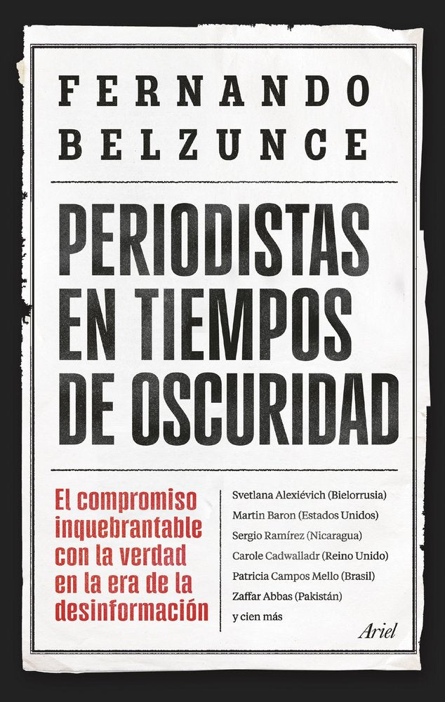 PERIODISTAS EN TIEMPOS DE OSCURIDAD, de FERNANDO BELZUNCE | portada del libro