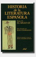 Historia literatura española. El siglo XX, de Canavaggio | portada del libro