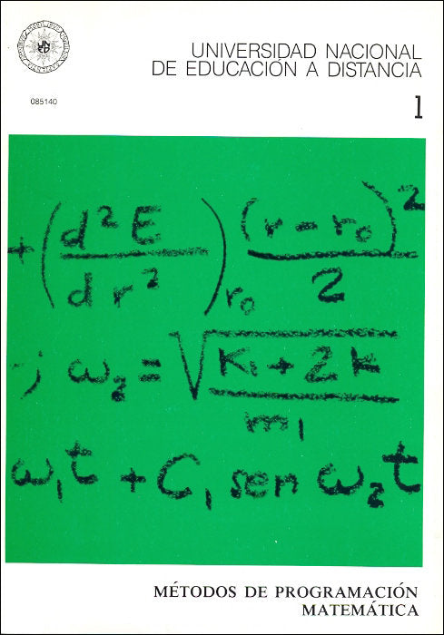 Métodos de programación matemática, de Infante Macías | portada del libro