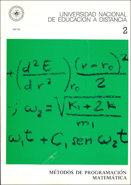 Métodos de programación matemática, de Infante Macías | portada del libro
