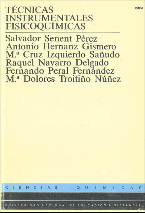 Técnicas instrumentales fisicoquímicas, de Senent Pérez | portada del libro