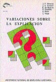 Variaciones sobre la explicación, de ALVAREZ ALVAREZ | portada del libro