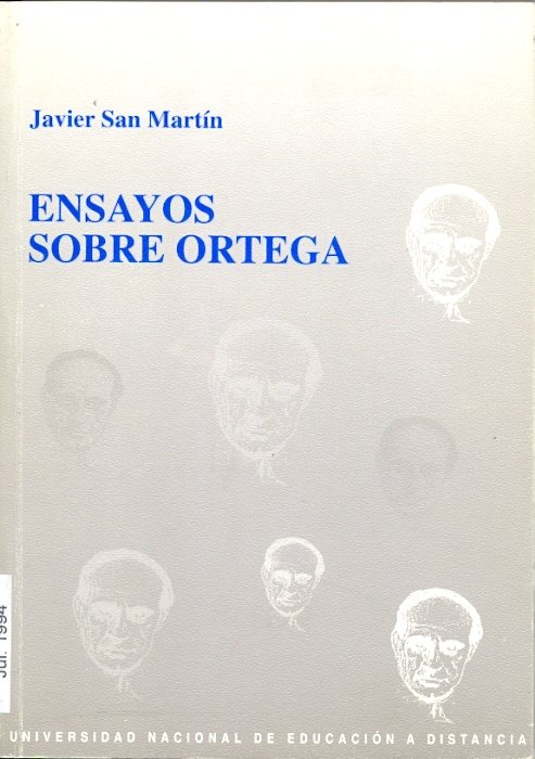 Ensayos sobre Ortega, de San Martín Sala | portada del libro
