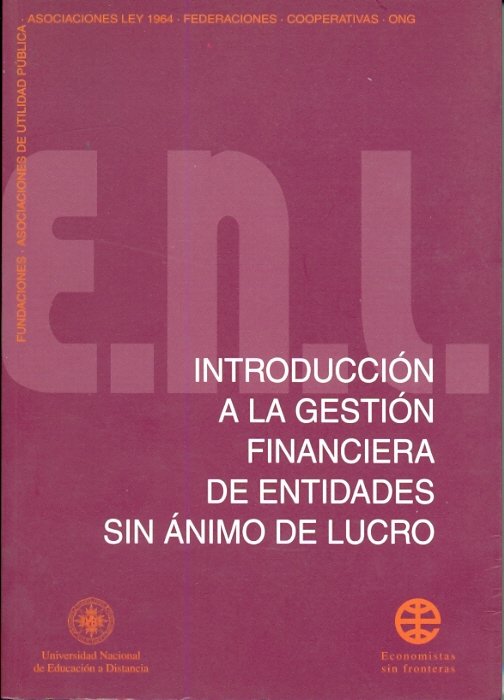Introducción a la gestión financiera en entidades sin ánimo de lucro, de Arguedas Sanz, Raquel | portada del libro