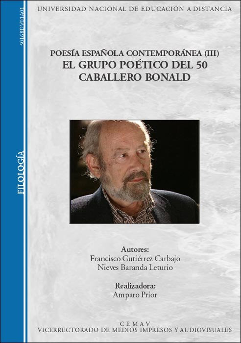 Poesía española contemporánea (III). El grupo poético del 50. Caballero Bonald, de Gutiérrez Carbajo, Francisco | portada del